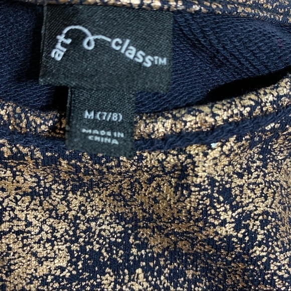 Art class girls 7-8Y rose gold coated sweatshirt - Picture 3 of 3